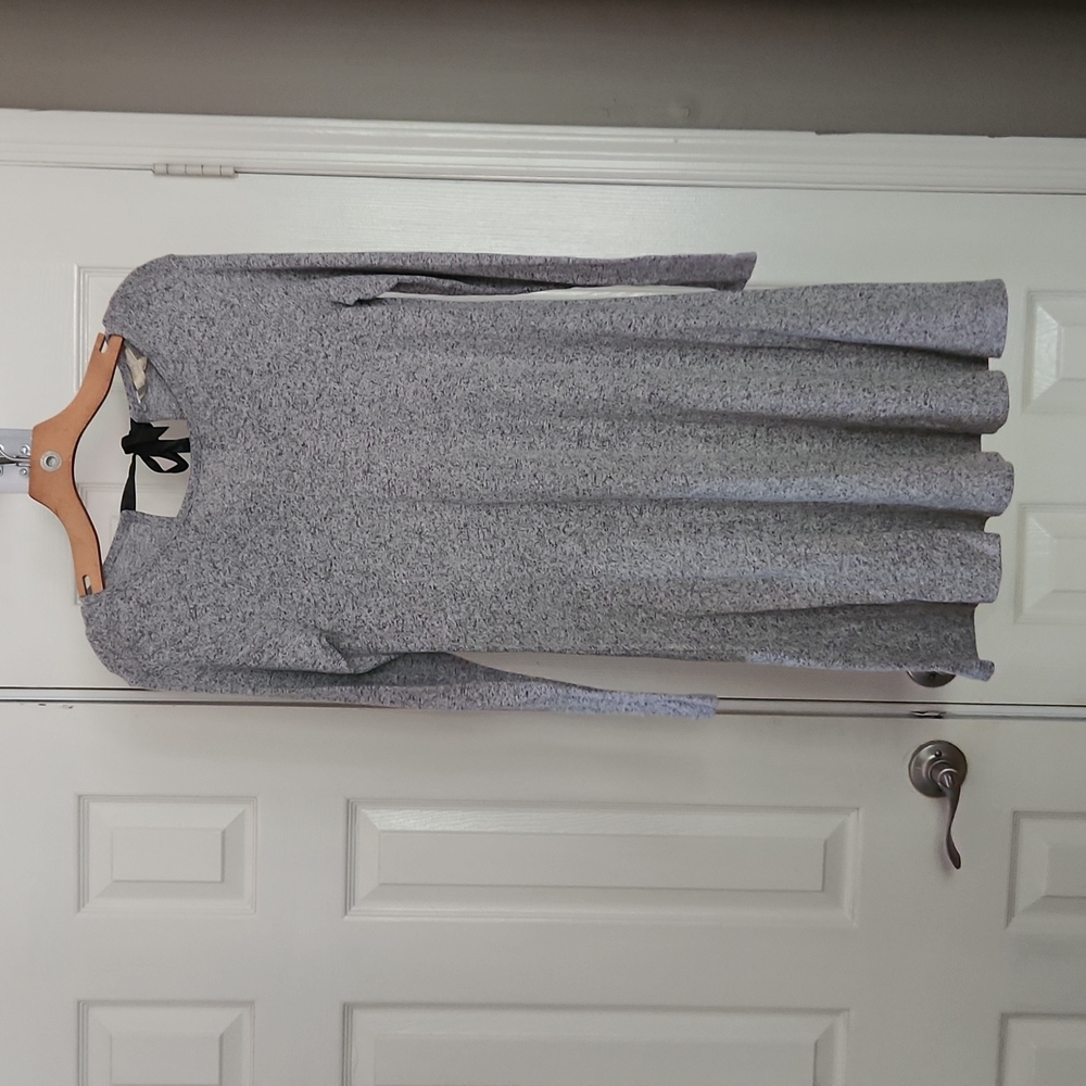 XS Grey long sleeve Lauren James dress with black back tie.